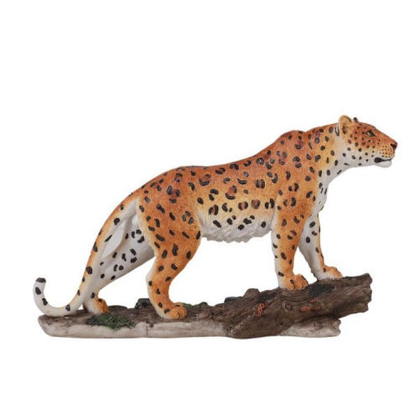 Leopard Statue Figurine Wildcat Statue Colored Realistic Statuary