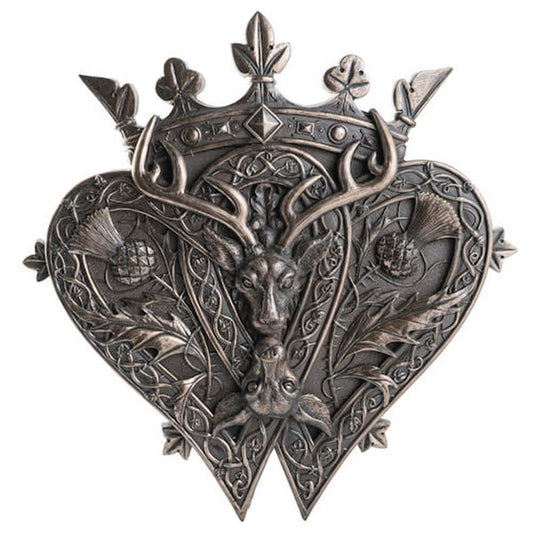 Luckenbooth Scottish shield symbol of Love wall plaque wedding gift stag hearts statue