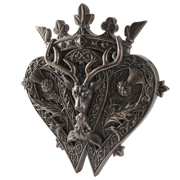 Stag Luckenbooth Scottish shield symbol Love wall plaque wedding gift