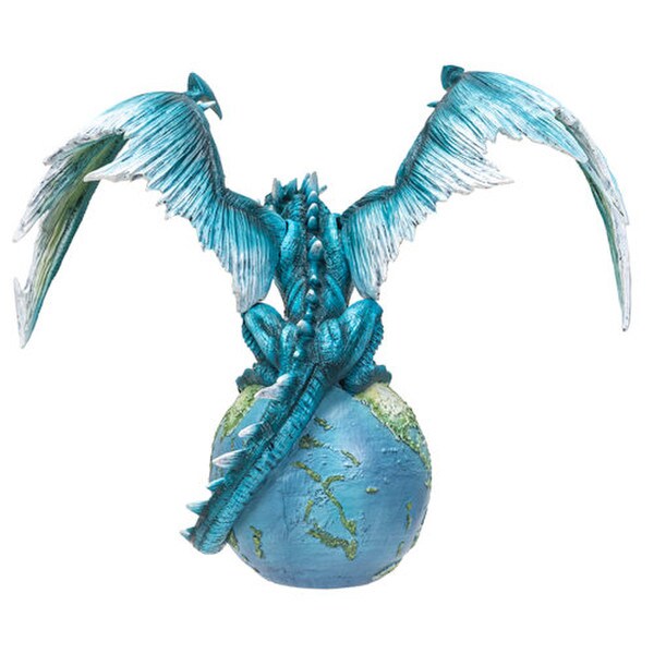 Earth Guardian Dragon Statue Back view of wings figurine sculpture