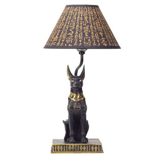 Anubis Sculptural Table Lamp Lighting Egyptian revial sculptures Statues