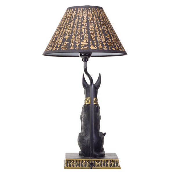 Decorative Anubis Sculptural Table Lamp Lighting Egyptian revial statue