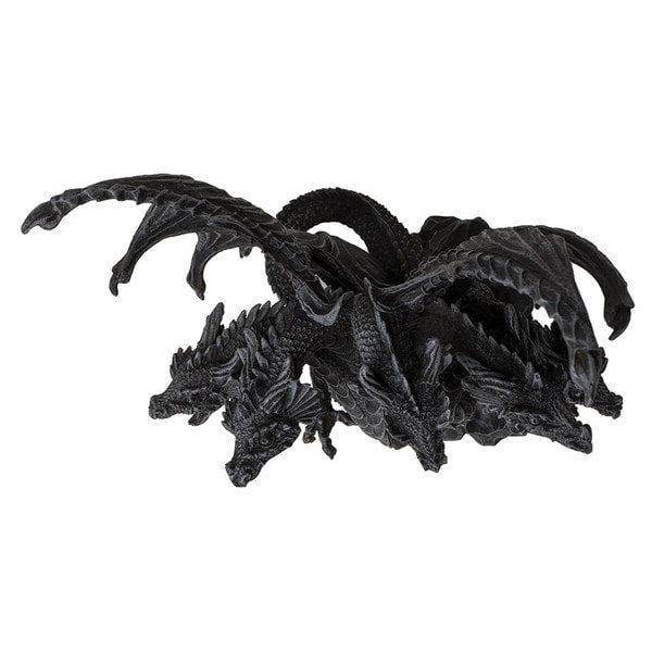 Dark Hydra Four-Headed Dragon Statue Above view of sculpture