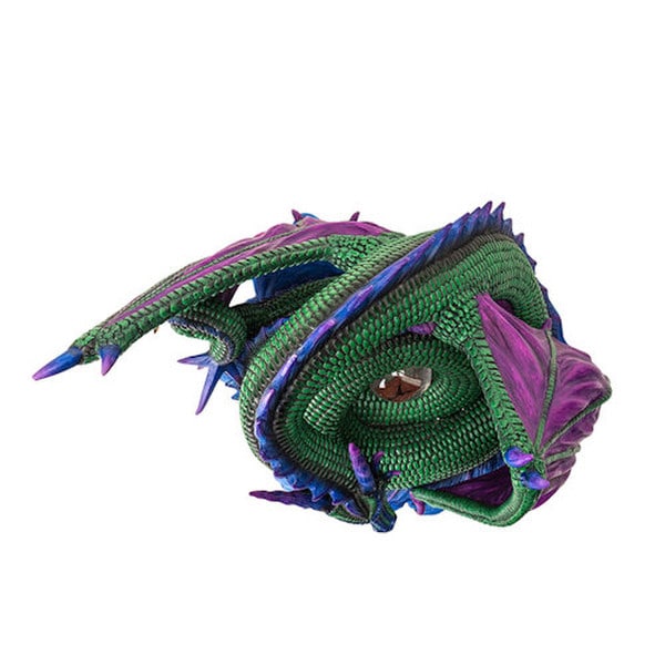 Top View of sculpture Aquatic Dragon Guardian Statue Water snake