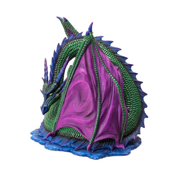sculpture Aquatic Dragon Guardian Statue Water snake holding Verse