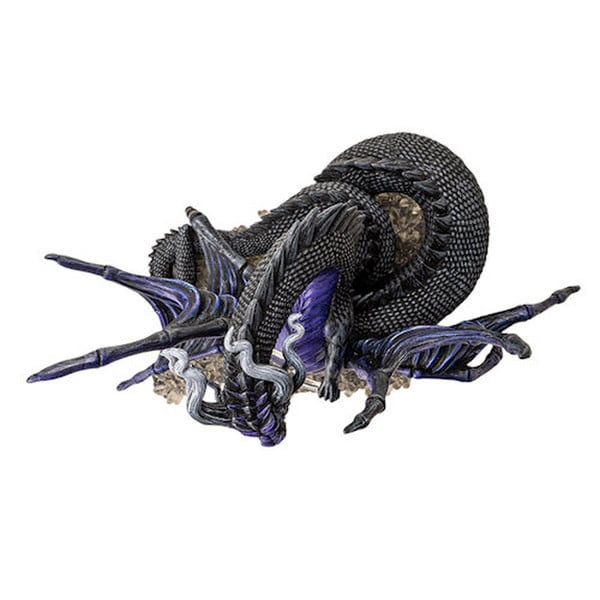 Top View Weaver of Shadows Dragon Spider Statue clutches more gems
