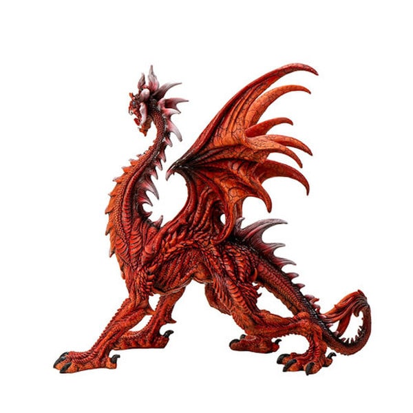 Red Dragon Sculpture Shadow-fire Sentinel exudes power and grace statue