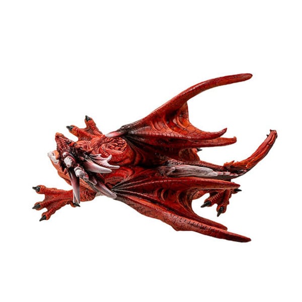 Red Dragon Sculpture Shadow-fire Sentinel top view od figurine statue