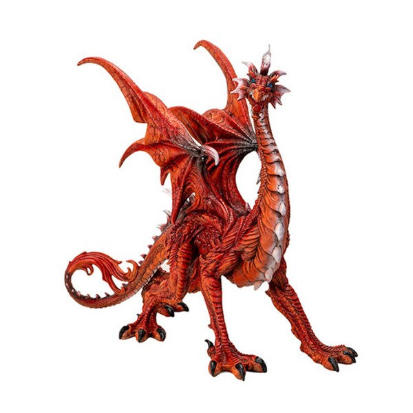 Red Dragon Sculpture Shadow-fire Sentinel fierce figurine statue artwork