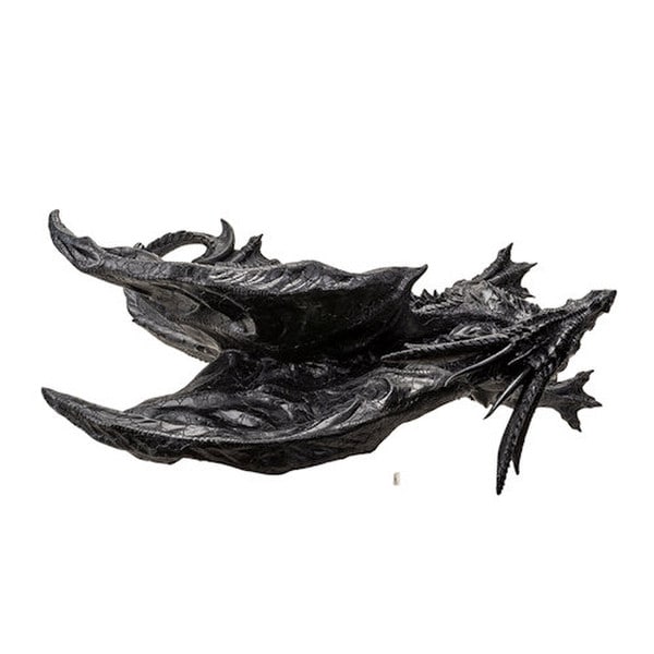 Top view of statue Shadow-Fire Sentinel Black Dragon Sculpture