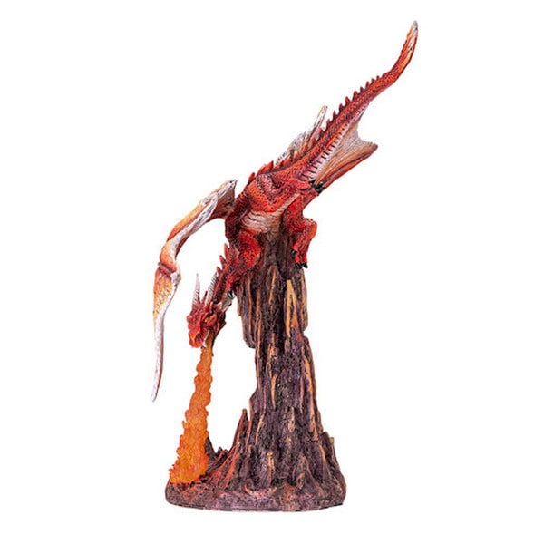 Inferno Guardian Fire Dragon Figurine mythical creature fire-breathing