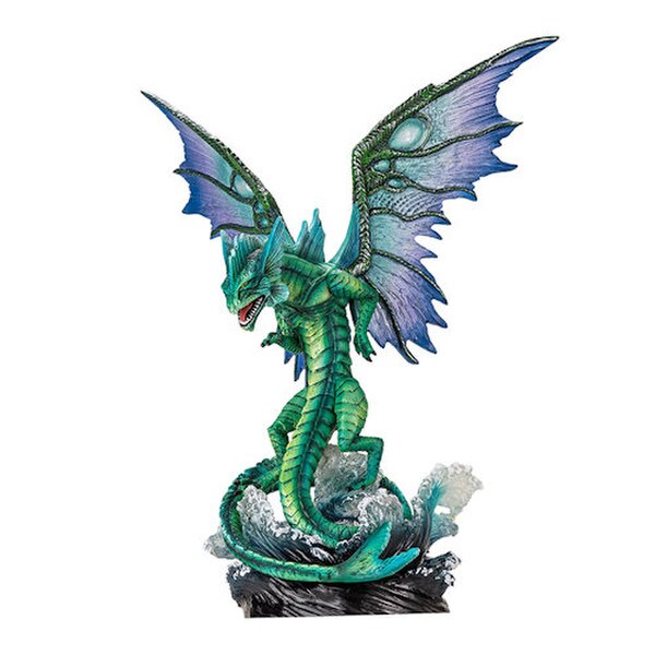 Aquatic Water Dragon Statue View of Figurine Statuary Sculpture