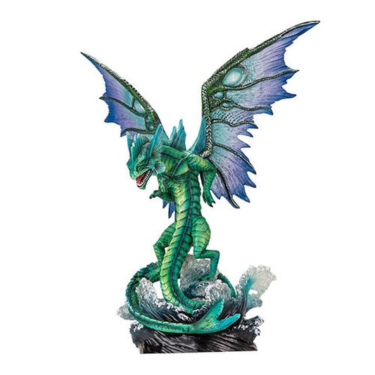 Aquatic Water Dragon Statue View of Figurine Statuary Sculpture