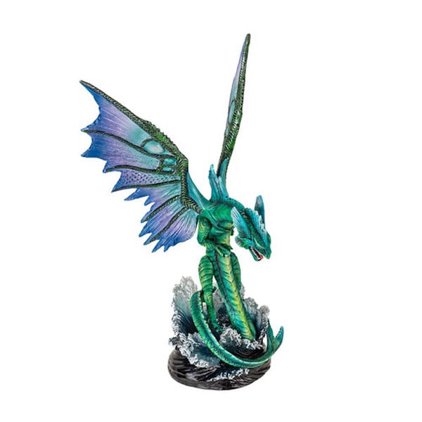 Sea Water Dragon Statue Side View of Figurine Statuary Sculpture