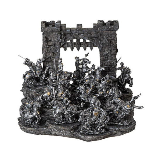 Knight Set with Castle Display Stand Sculptures