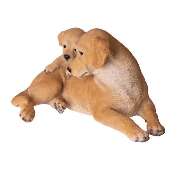 Realistic Dog Breed Labrador Mother with Puppy Figurine Statue artwork