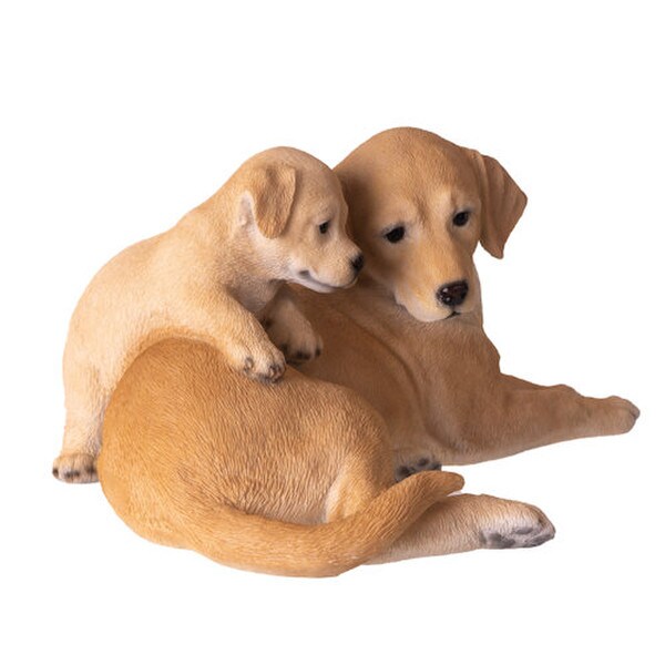 Realistic Dog Breed Labrador Mother with Puppy Figurine Statue artwork