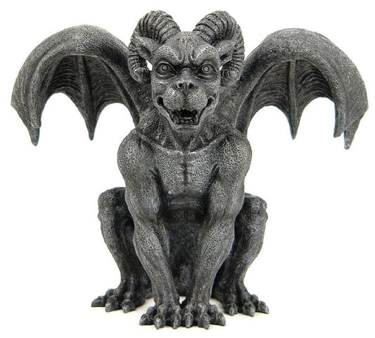 Gothic Ram Horned Gargoyle Horned Fangs wings statue sculptures figurines