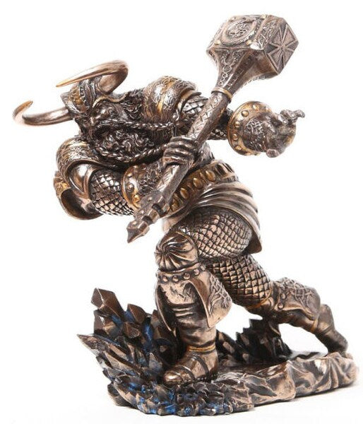 Viking Warrior of Thor with Thunder Hammer Statue