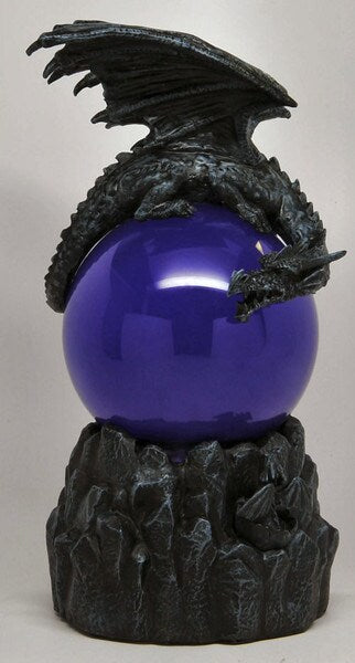 Dragon Statues for sale - Dragon On Globe Light Sound Sensor