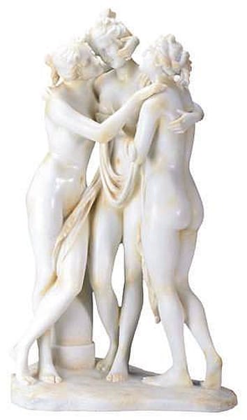 The Three Graces Statue by Canova 17" High