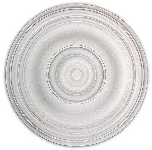 3D Round Ceiling Medallion - Bright White Marble Finish