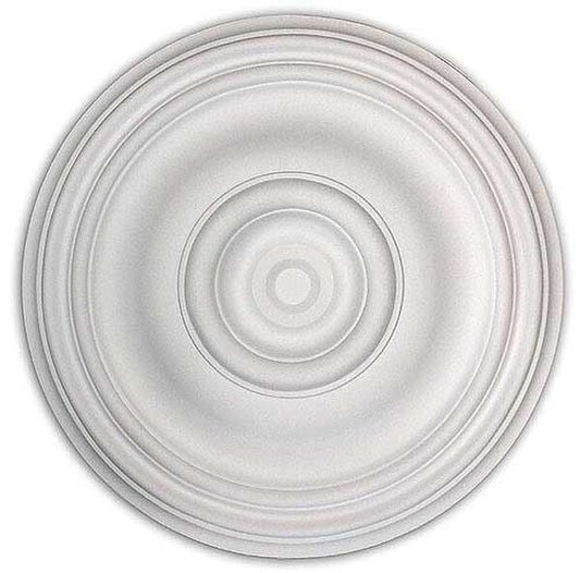 3D Round Ceiling Medallion - Bright White Marble Finish