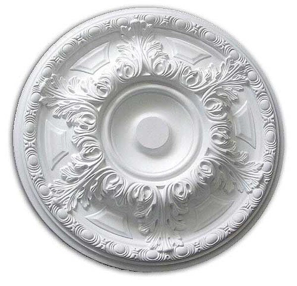 Ceiling Medallion Bright White - Classic 3d Pattern Design