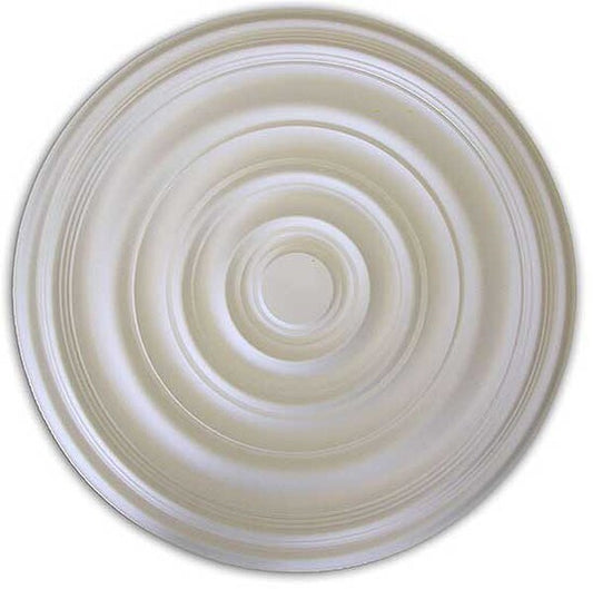 Bright White Ceiling Medallion Tile - Minimalistic Circular Design