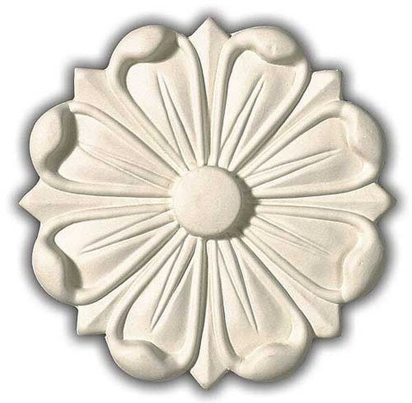 3D Pattern Design Round Ceiling Medallion - Bright White Finish