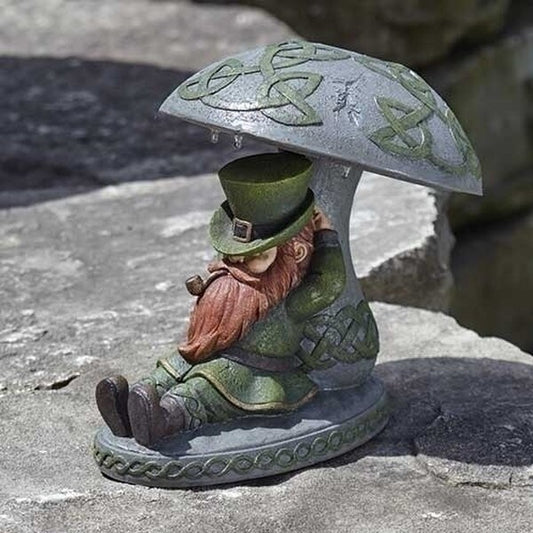 Leprechaun Solar Light Mushroom Statue
