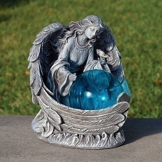 Serenity Kneeling Angel Solar Light Statue