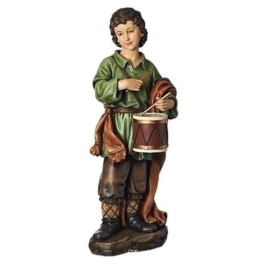 Drummer Boy Figure statue tall at complements a Nativity sculpture
