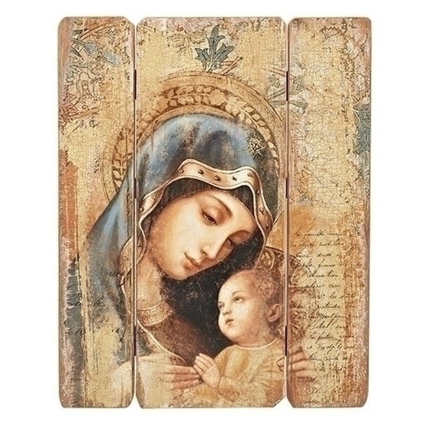 Madonna and Child Wall Panel Decorative Sacred Embrace hanging