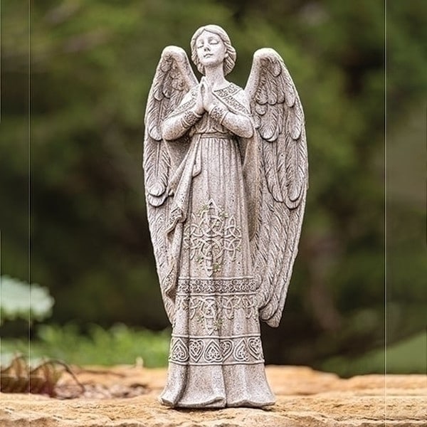 Celtic Angel Praying Garden Statue