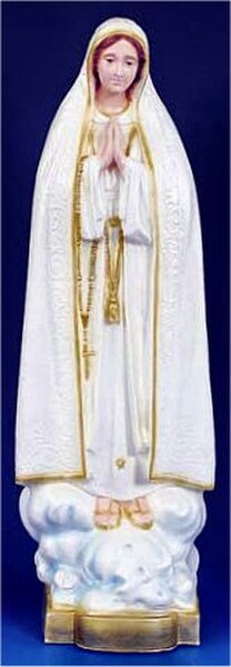 Our Lady Of Fatima Statue Colored Yard Art