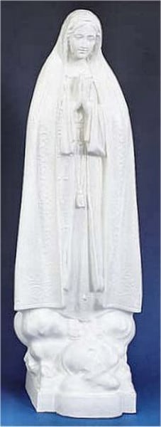 Our Lady Of Fatima Garden Statue White finish Religious