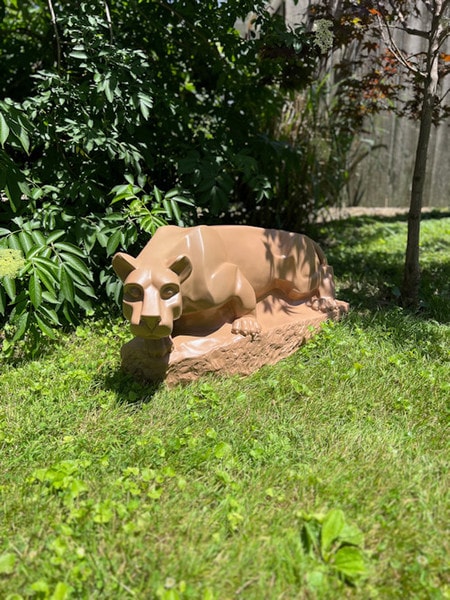 Nittany Lion statue at Penn Mascot School Cougar Panther Sculpture