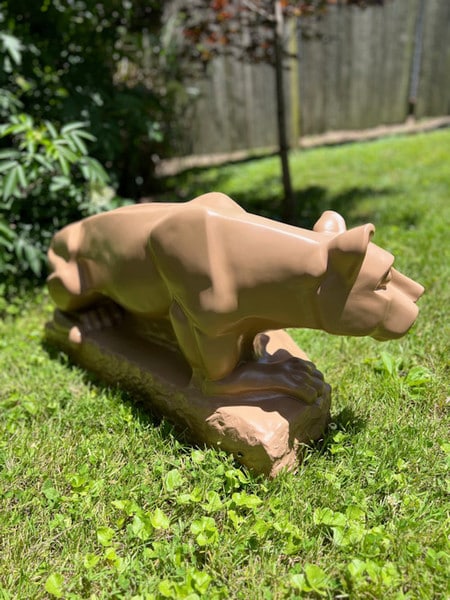 Nittany Lion statue at Penn Mascot School Cougar Panther Sculpture