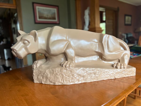 Nittany Lion statue at Penn State University is an iconic symbol campus