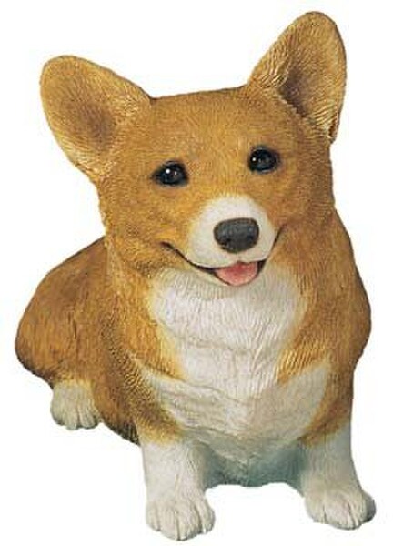 Welsh Corgi Pembroke Red & White Dog Statue