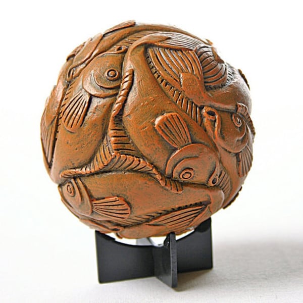 Sculptures Sphere Fish Tessellation by Escher Three Dimensional Art