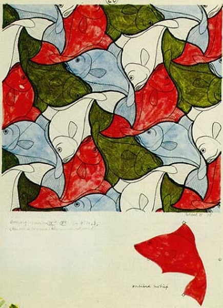 Patterns Sculptures Sphere Fish Tessellation by Escher Three Dimensional