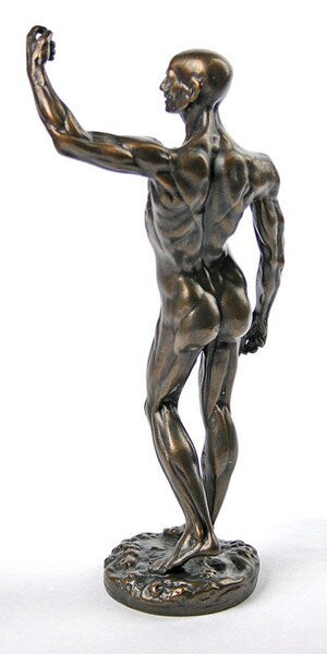 Anatomical Study of Man by Houdon Statue Flayed drawing Sculptures