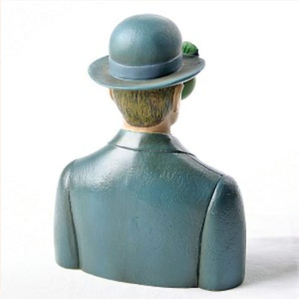 Surrealism Son of Man Wearing Bowler Hat by Magritte sculpture statue