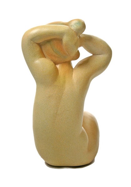 Caryatid Figure Seated Abstract Woman by Modigliani Female Nude Art
