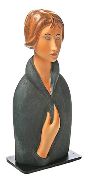 Blue Eyed Woman Statue Bust Portriat by Modigliani Museum Replicas