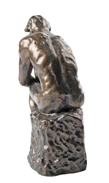 Back View The Thinker Statue by Auguste Rodin Collection Figurines