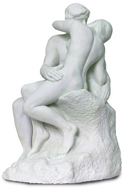 The Kiss by Rodin White Large Romanticism Famed Sculptor Sensual