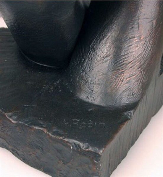 Signature of Corner of the Rodin Cathedral Clasping Hands Statue